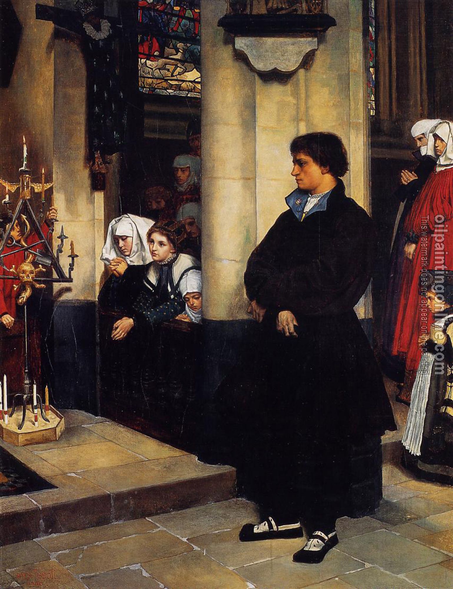 Tissot, James - During the Service, Martin Luther's Doubts
